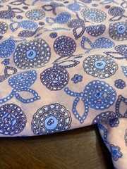 Peachy Pink Cotton Fabric Free Spirit Westminster Fibers Indigo BTY 44 Knitters