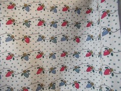 Christmas TREE Lights ON TAN Cotton Fabric RED&GREEN LIGHTS SBTYX44″W NEW