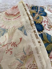 1980s Waverly Fabric Bi Centennial Heirlooms Birds Berries Floral *PLEASE READ*