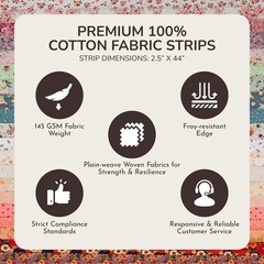 Tinyspool & Co. Jelly Roll Fabric Strips for 2.5 Inches, Waterlily Pond