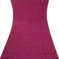 Vintage Maroon 100% Pure Silk Handloom Sari Remnant 7YD Craft Fabric Silk Scrap