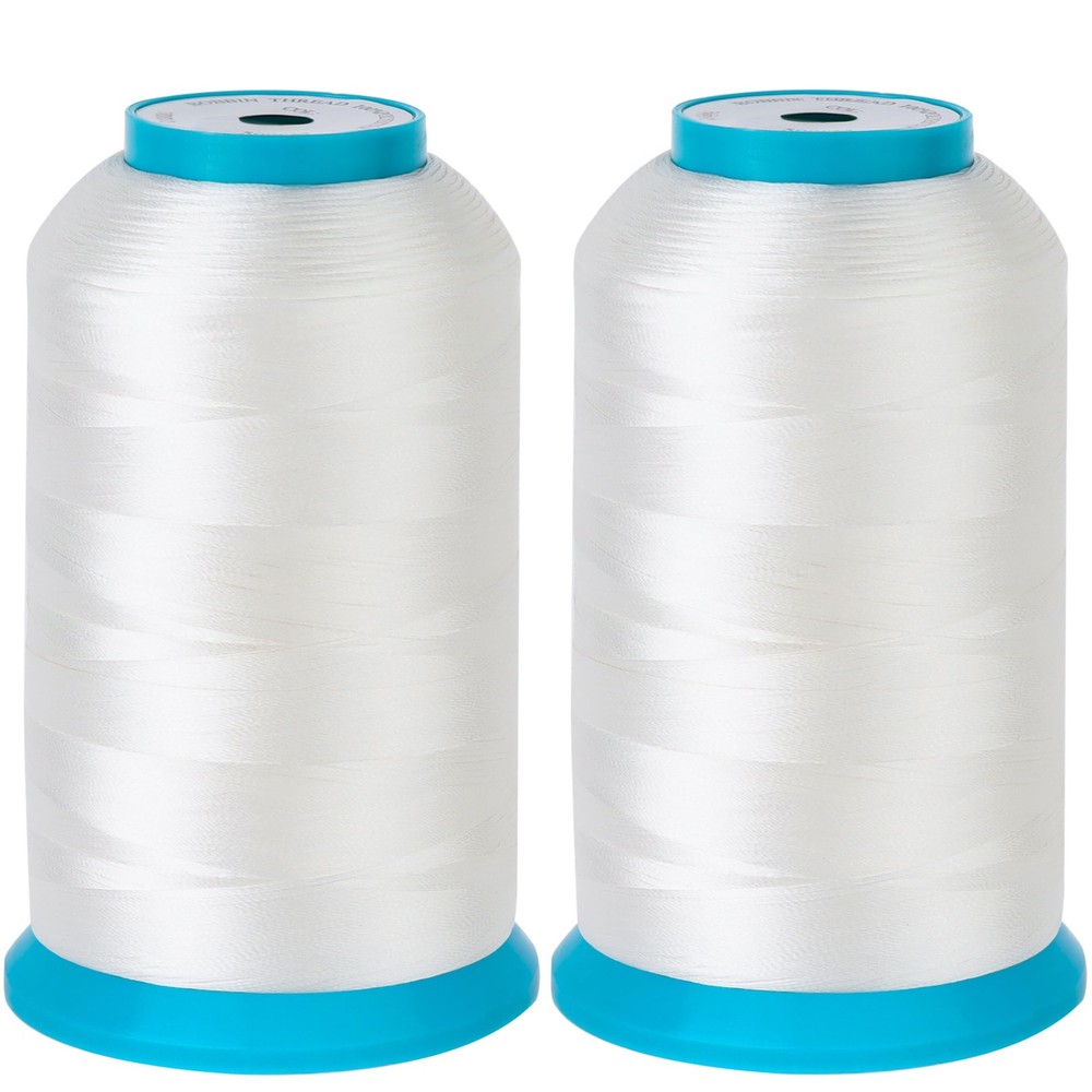 New brothread Set of 2 White Bobbin Thread/Bottom Thread 60WT Large, 2XWHITE