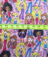 Large Bratz Single Piece Crafting Fabic 60″x86″ Repeating Pattern