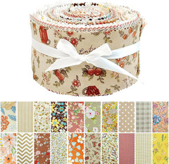 80 Precut Strip Jelly Roll Fabric Strips for Quilting Clearance, 20 Assorted Flo