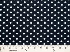 I.T.Y® Original Design Matte’ Jersey Black White Dot Fabric Print BTY – D453.13