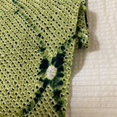 @@scraps, Japanese kimono silk fabric / shibori, tie dyeing F19