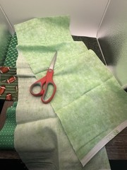 Green Fabric Scrap Bag Bundle Remnants Cotton Crumb Quilt Squares Sewing Big Lot