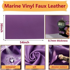 CDY Marine Vinyl Upholstery Fabric: 54″x36″ Soft Grain Faux Leather Durable |…