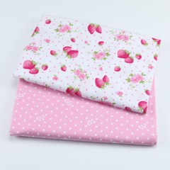 50cm*160CM Pink Strawberry 100%cotton fabric Quilting Clothes Bedding Sewing A69