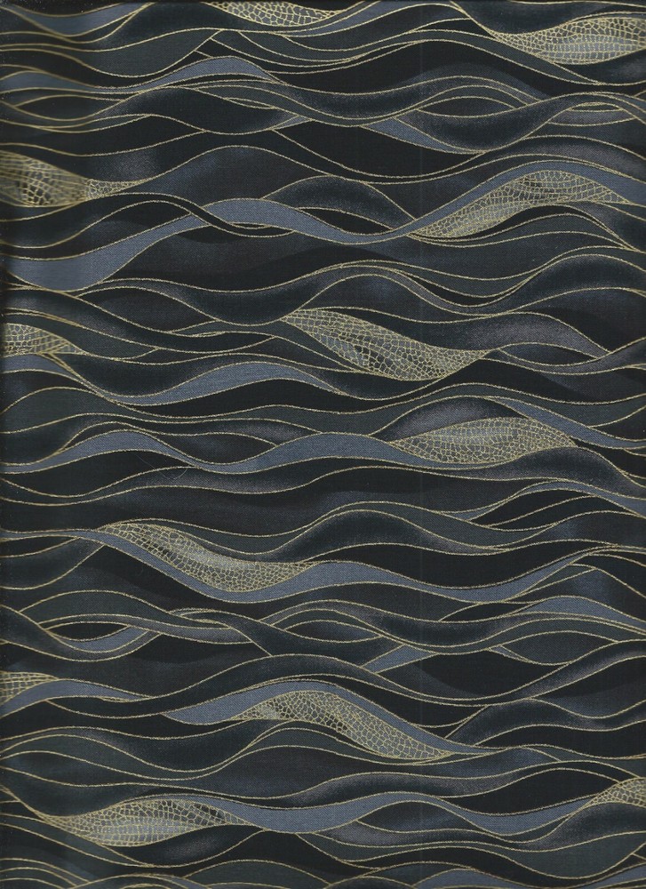 “Dragonfly Dance”, Dancing Waves, Black/Gray , Kanvas Studio, Quilt Fabric, BTY