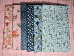 Field Rush Half Yard Bundle of 6 Moda BasicGrey Blues Pinks