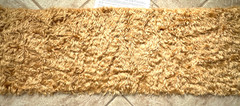 WAVY MOHAIR FABRIC REMNANT PIECE W/DYEING INFO:NWOT HONEY-COLORED 12″ X 54″