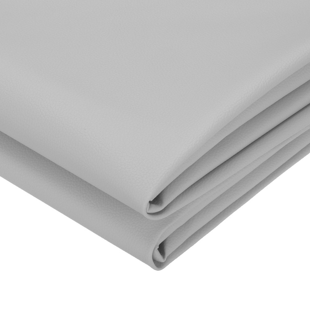 63″x39.4″ Faux Leather Sheets Fabric Sheet Vinyl Fabric Synthetic PU Light Gray