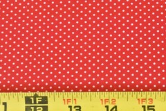 By 1/2 Yd, White Pin-Dots on Red/Connecting Threads, Quilter’s Candy Basics,V671