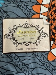 Jashion And Zuma Block Wax Print Fabric Approx 7 Yards 2