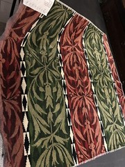 Velvet fabric 26×26″ Westgate Patterned La Scala Germany large sample upholstery