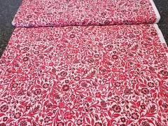Colorworks BTY VIP Cranston Tonal Wine Red Floral White
