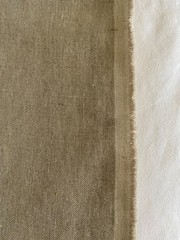 Blue striped linen French ticking fabric – 57” width, 7 yards