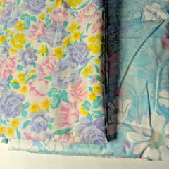 Bundle of Two Pastel Spring Floral Fabrics – Over 5 combined yards