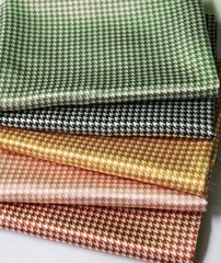 By Yard Houndstooth Pattern Satin Fabric Geometric Print Charmeuse Material