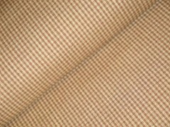 Brown Small Check Homespun Fabric | Primitive Rustic Cabin Cotton Fabric