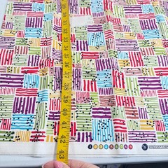 windham quilting cotton fabric stripes squares multicolored 38×43 1 yards