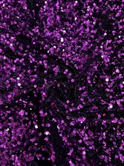 Stephanie EGGPLANT Overlap Sequins on PLUM Stretch Velvet Fabric by the Yard fo