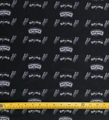 SPURS BLACK FABRIC ( HALF-YARD AND 1-YARD SELECTIONS ) – “NOT COTTON”