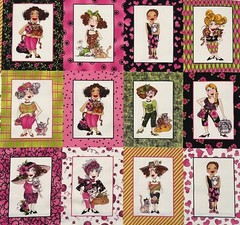 Cat Ladies 2005 Loralie Harris for Loralie Designs Cotton Fabric Panel 23″ x 43″