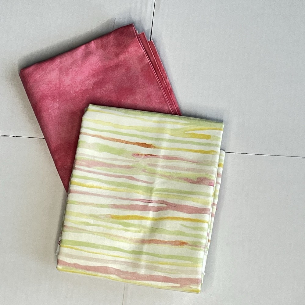 Northcott 2 Yds Fabric Watercolor Impressions #20490 Deborah Edwards #9020 Pink