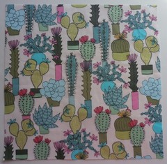 Fabric Cotton Pic A -Cactus Flowers- 1 Piece 10 3/8″ L x 10 1/2″ W Quilt Sewing