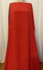 100% Silk Crepe 4-Ply Red Orange Fabric 40mm 2 Yards & 5″ Long 45″ Wide