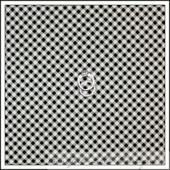 BonEful Fabric FQ Cotton Quilt B&W Stripe Gingham Black White Check Cream Calico
