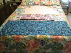 LOT OF 3 PIECES OF COTTON QUILTING FABRIC Blue Plants PURPLE RHINOS Pink Ducks