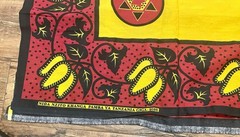 Tanzanian Kanga Fabric Uncut Doti 115×42 Cotton Swahili Text Tanzania GIGA 8088