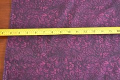 By 1/2 Yd, Purple Pink Flowers Leaves on Black Cotton, Jinny Beyer Palette,B693