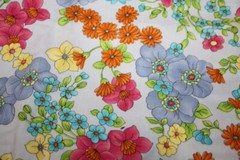 PRETTY FLORALS ON BLUE FROM MMFAB- 100% COTTON FABRIC