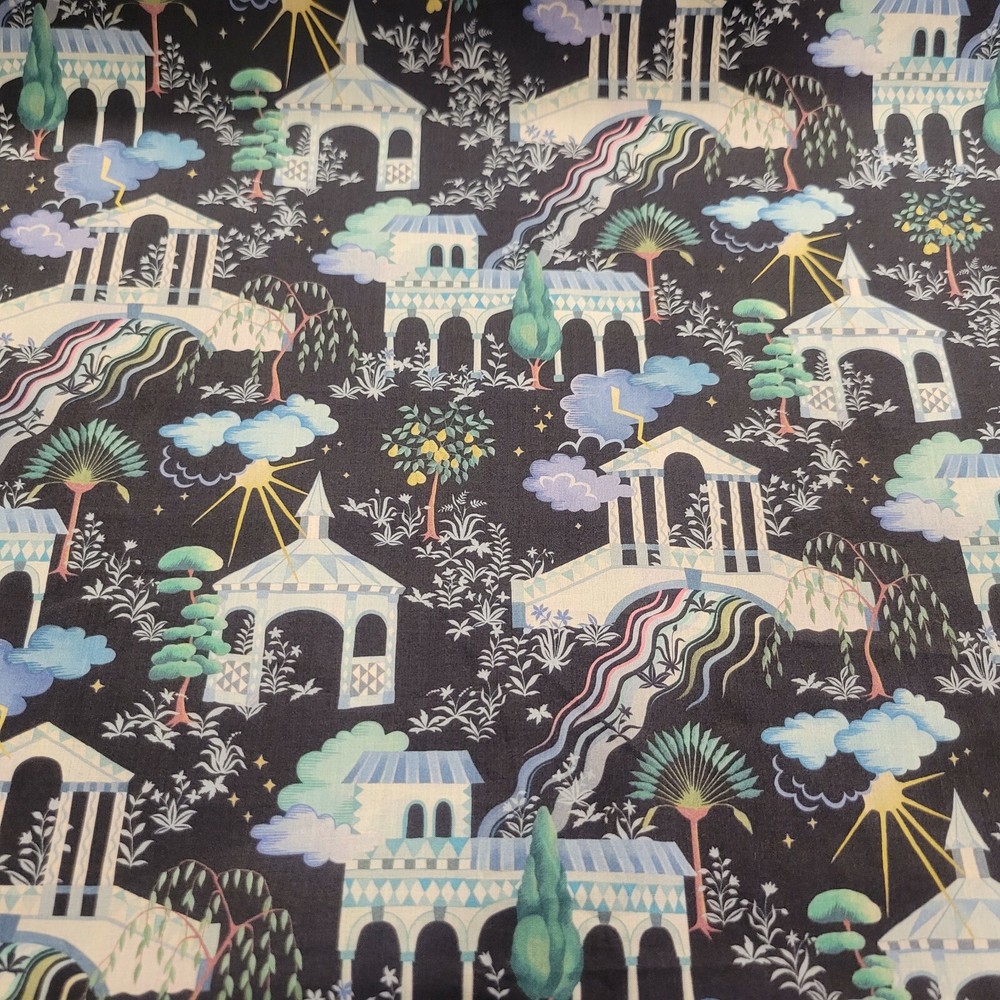 Liberty of London Tana Cotton Lawn – “Kingdom” – Navy Fantasy Garden