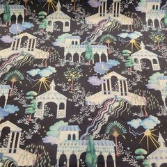 Liberty of London Tana Cotton Lawn – “Kingdom” – Navy Fantasy Garden