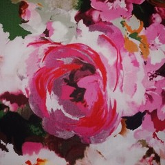 (1 yard 33″) Modern Large Flowers Nice Quality Cotton Fabric Jo Ann Fabrics