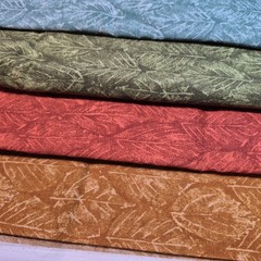 Leaves Earth Tones Seasons Cotton Fabric Tonal Blender 6 Yards (1 Yard Each)