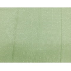 Patchwork Quilting Sewing Fabric Sashiko Botanical Green Panel 60x137cm