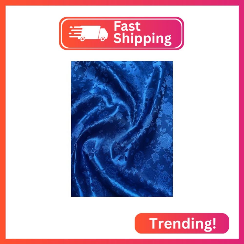 Sedona Designz 58″ Wide Satin Jacquard Rose Brocade Fabric – 100% Polyester, Ide
