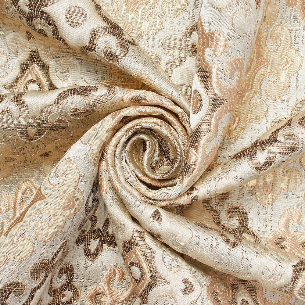 Fleury Cross Extra Wide Two Tone Crinkle Metallic 110″ Jacquard Fabric