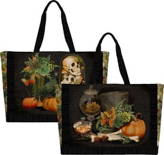 Lumin/White Owl – Dark Academia – Scrolls And Webs – Dark Pumpkin, Fabric BTY