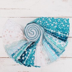 Threadart Cotton Quilting Fabric By The Yard – Vintage – Teal Dots