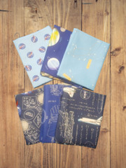 Assorted Outer Space by NASA Blue Flat Fold Assortment 6, 12, 18, or 24 Yards Bu