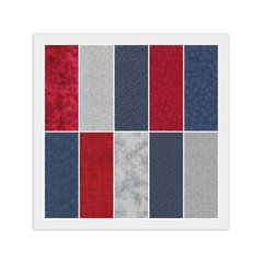Red Blue Gray JELLY ROLL: 20) 2 1/2″ x 44″ Strips, 100% Quilting Cotton Fabric