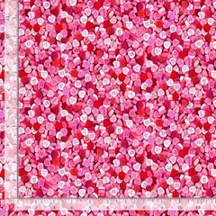 Cotton Be Mine Valentine’s Day Candy Hearts Pink Fabric Print by Yard D379.84