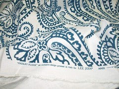 10 YDS LEE JOFA GROUNDWORKS PAISLEY FLOCK LINEN ITALY UPHOLSTERY FABRIC FOR LESS